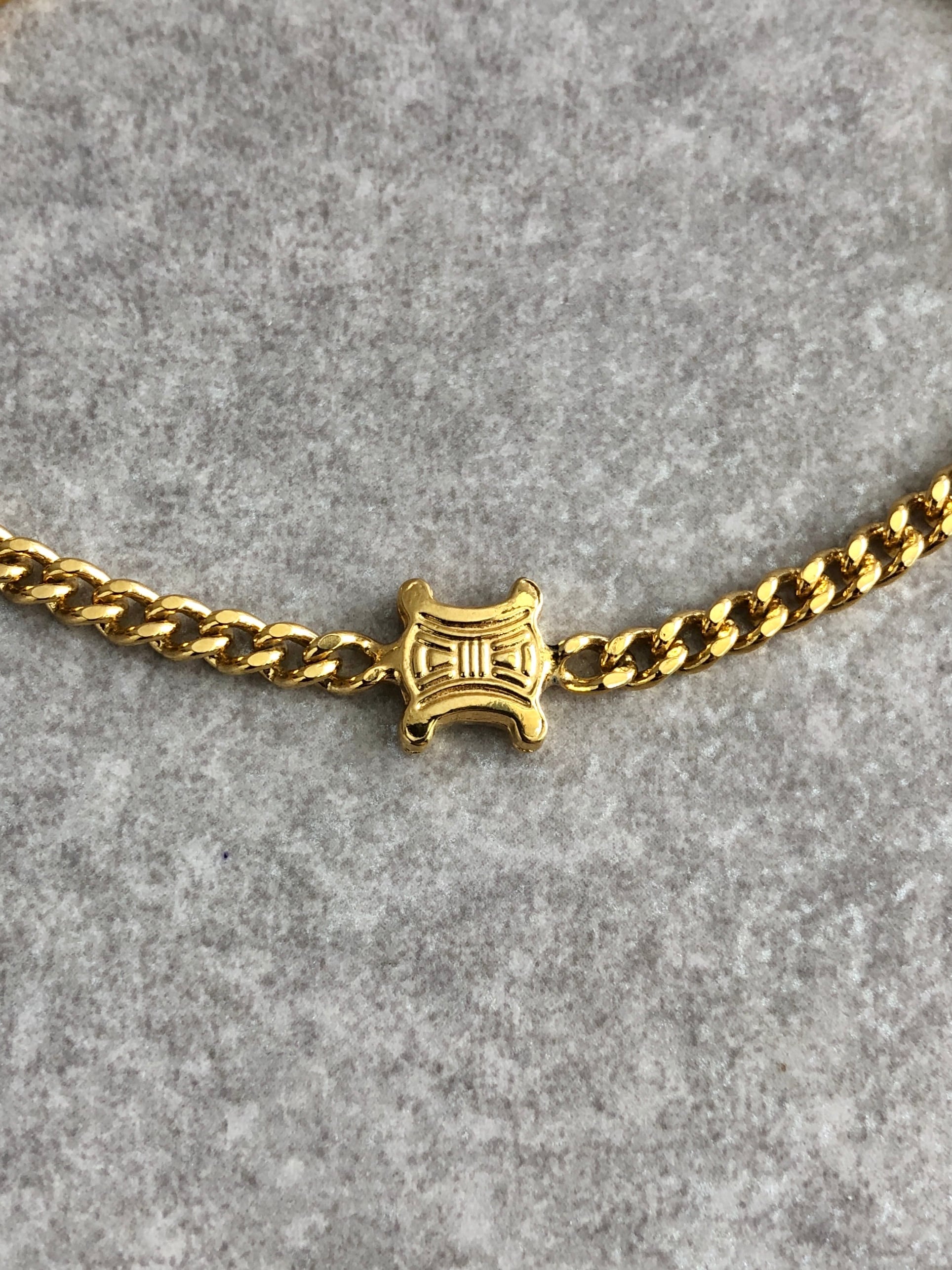 CELINE セリーヌ ブレスレット ゴールド ブラゾン vintage