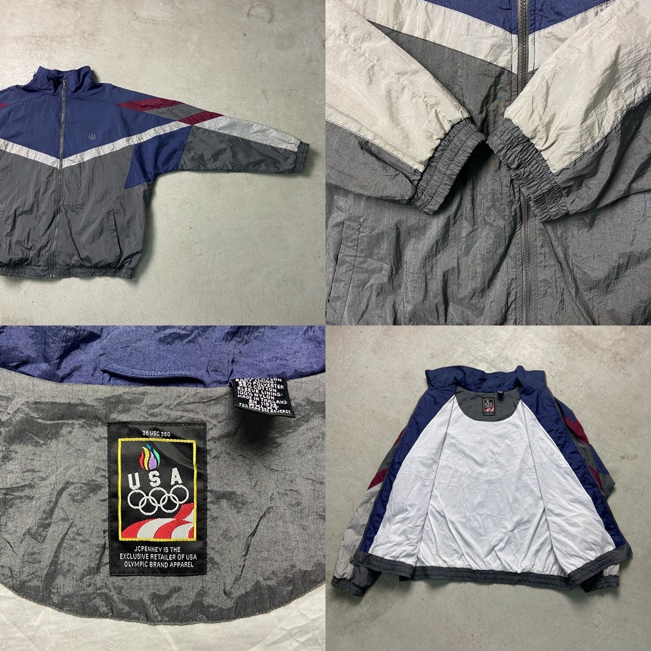 80年代 JC PENNEY USA OLYMPIC オリンピック ナイロンジャケット 