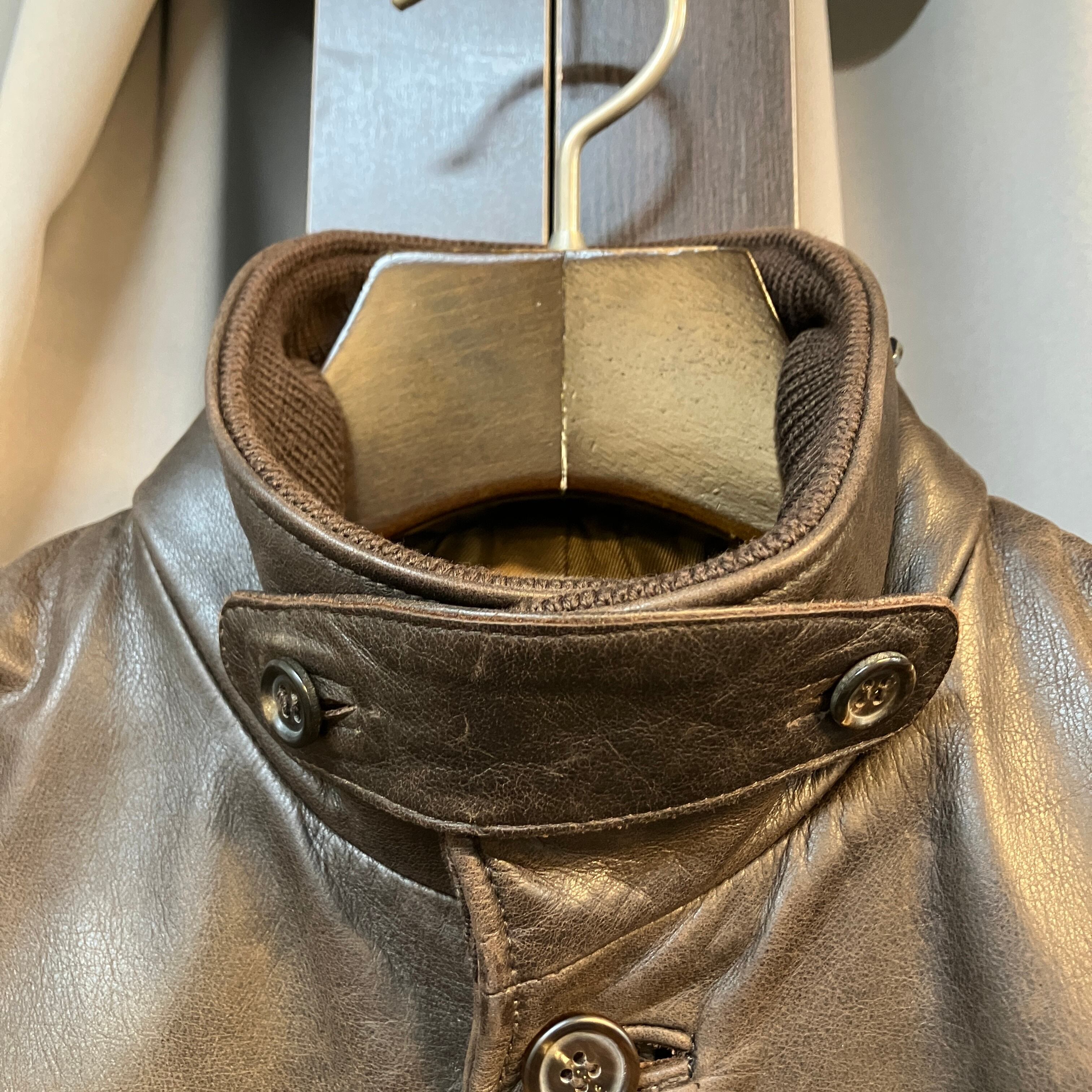 Cinquanta Brown Horsehide Leather Jacket 