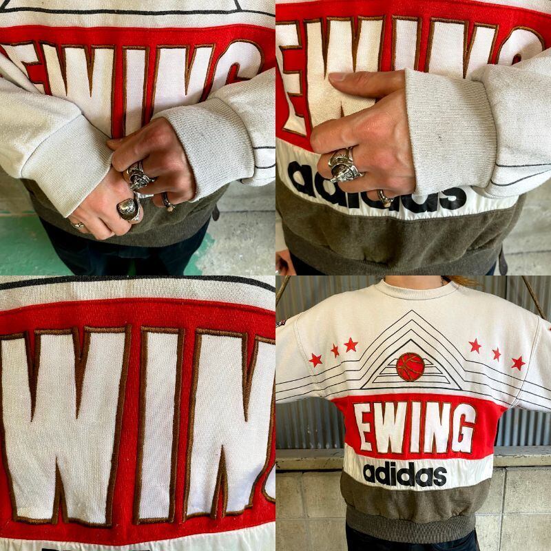 80〜90年代 adidas アディダス NBA EWINGモデル 総柄デザイン  