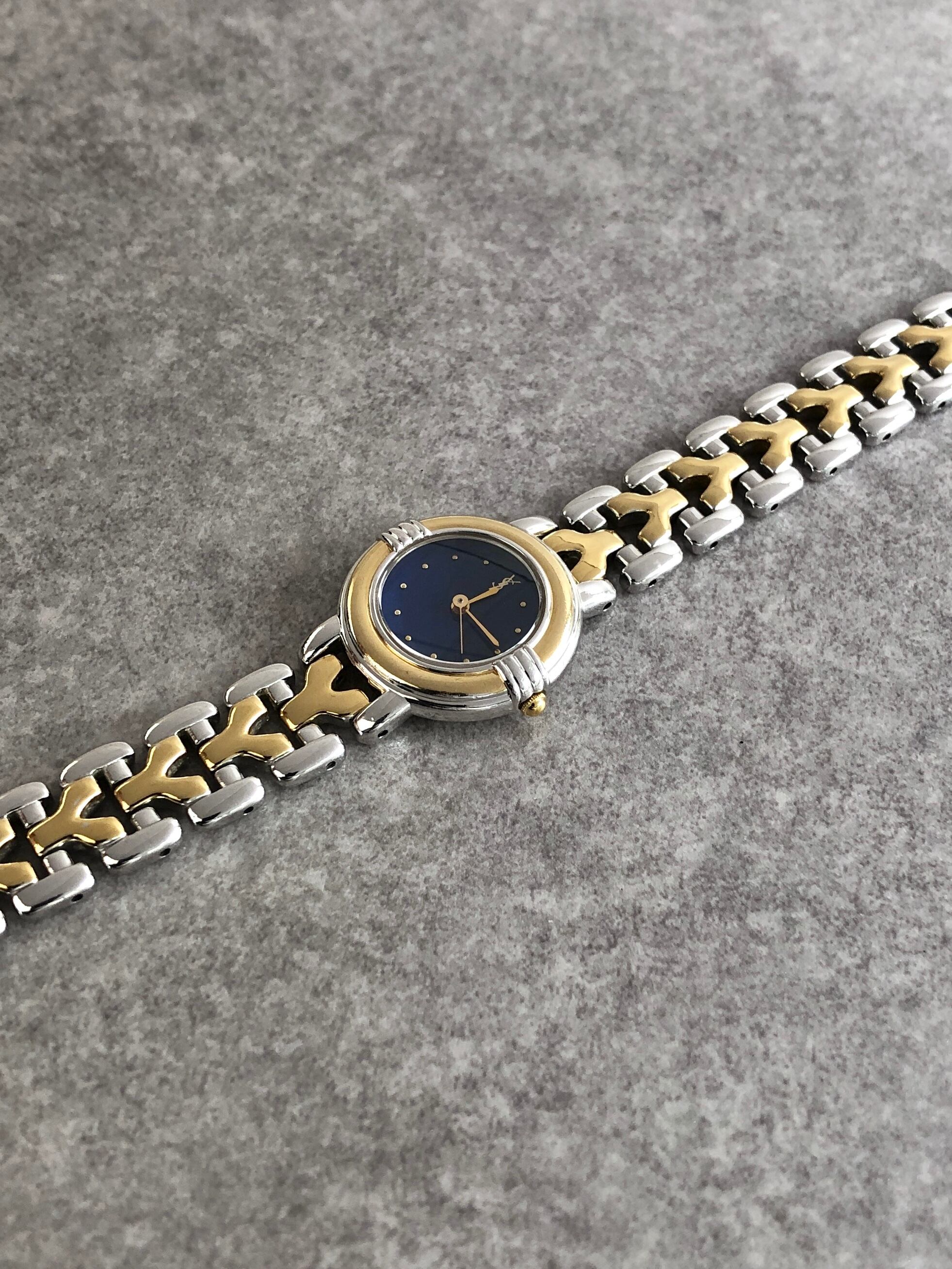 Yves Saint Laurent イヴ・サンローラン 腕時計 ゴールド×シルバー YSL