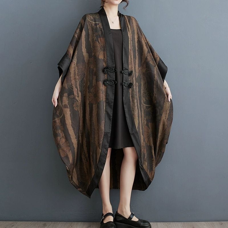 ETHNIC STYLE BALLOON SHAPE LONG JACKET 1color M-13453