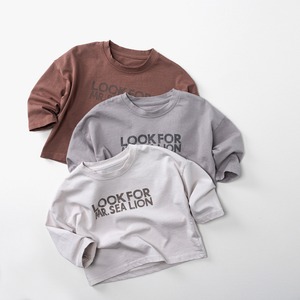 【BABY&KID】アルファベットロゴプリントTシャツ