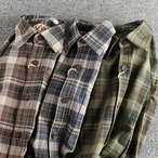 Checked Pattern Button-Down Collar Shirt ◇3color H0480