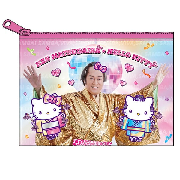 サンリオ マツケンサンバ×ハローキティ クリアフラットポーチ S
