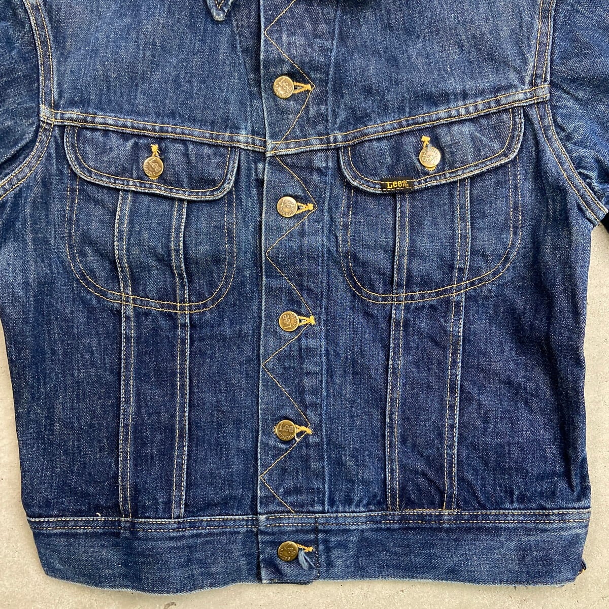 Lee デニムジャケット 101j 70s 濃紺 ユニオンチケット付き 38 70年代 USA製 Lee リー 101-J ユニオンチケット付き デニムジャケット