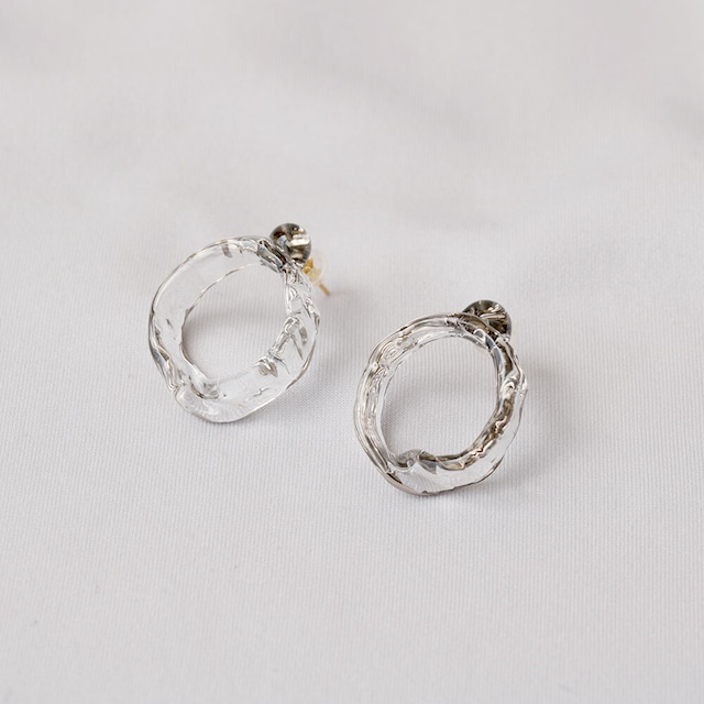 surge ring pierce platinum (pair)