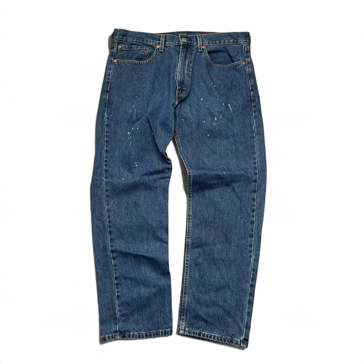 実寸35×27】Levi's 505 ペンキ飛び デニムパンツ 濃紺 ニカラグア製