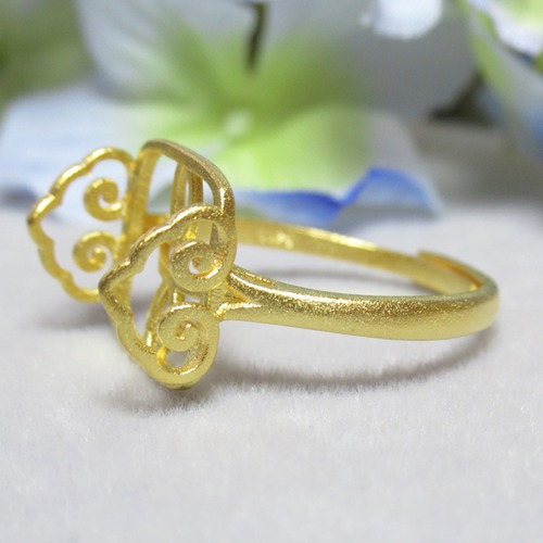 12㎜ スクエア サイドニュアージュ  S925 リング台 マットYG