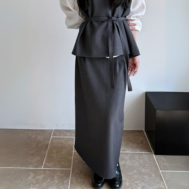 ドローストリング フレアスカート　00899