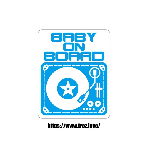 全8色 BABY ON BOARD DJ ターンテーブル マグネット