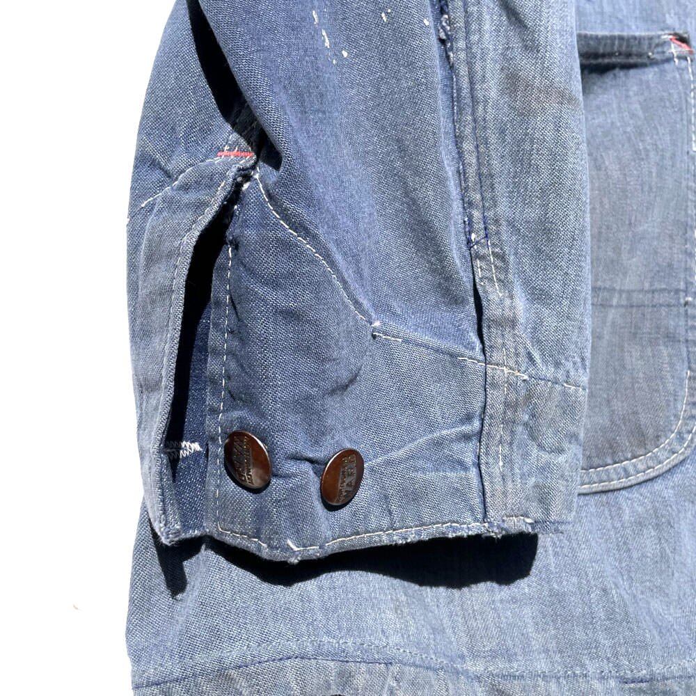 Montgomery Ward] Vintage High Aging Coverall Denim Jacket [1970s