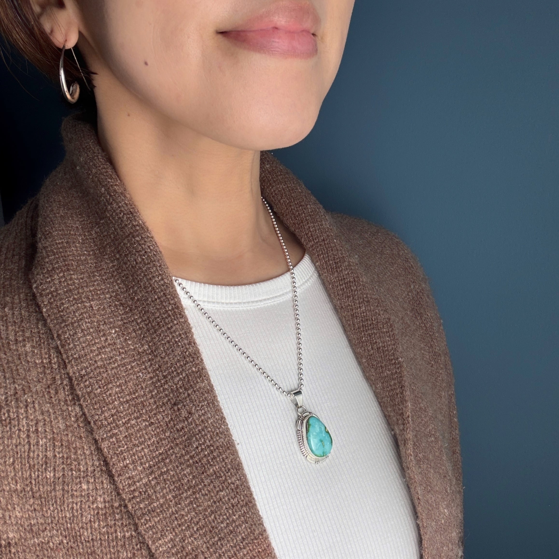 一点物】《Indian Jewelry》 ソノランゴールド ドロップ ターコイズ