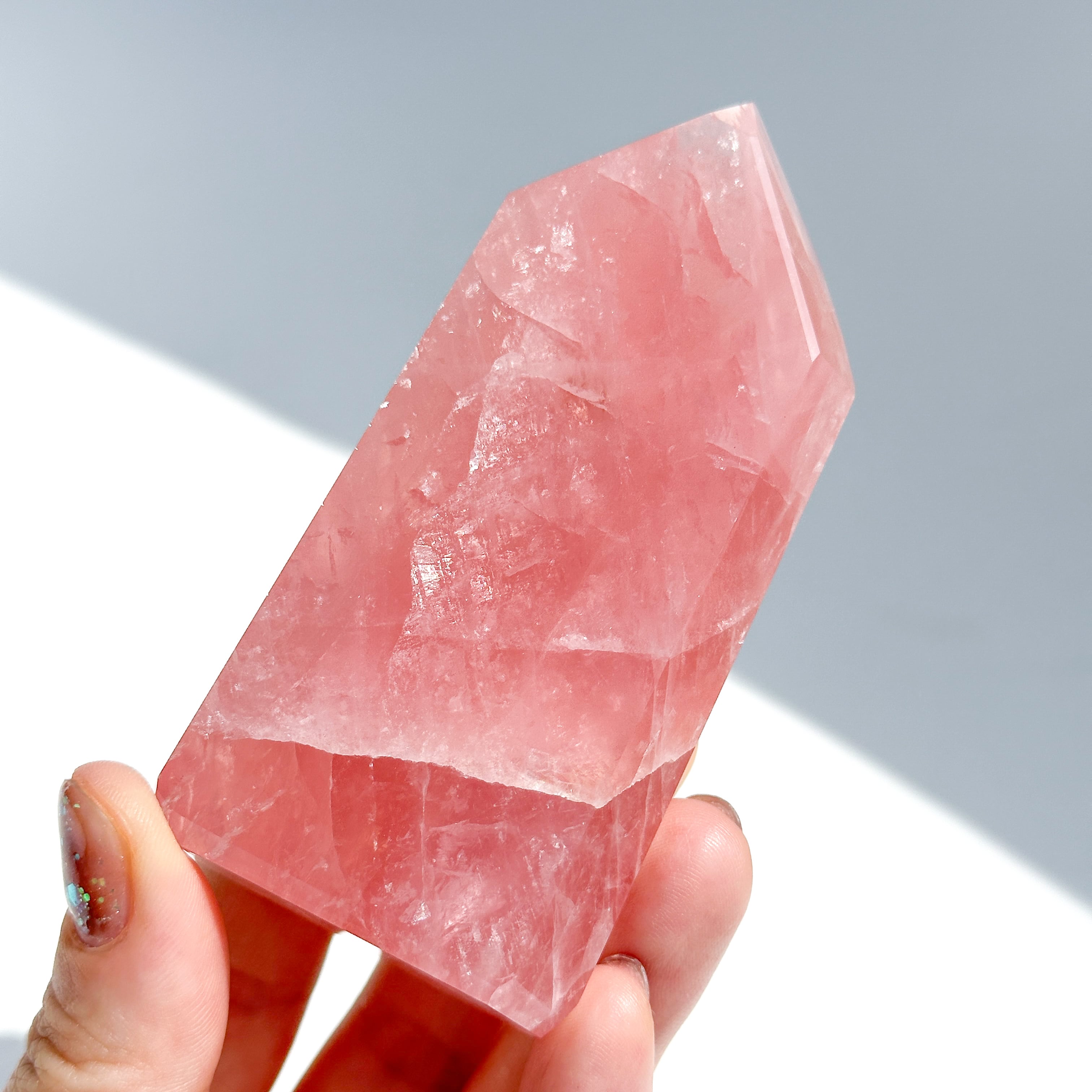 Big【高品質】バイーア産ローズクォーツ タワー12◇ Rose Quartz