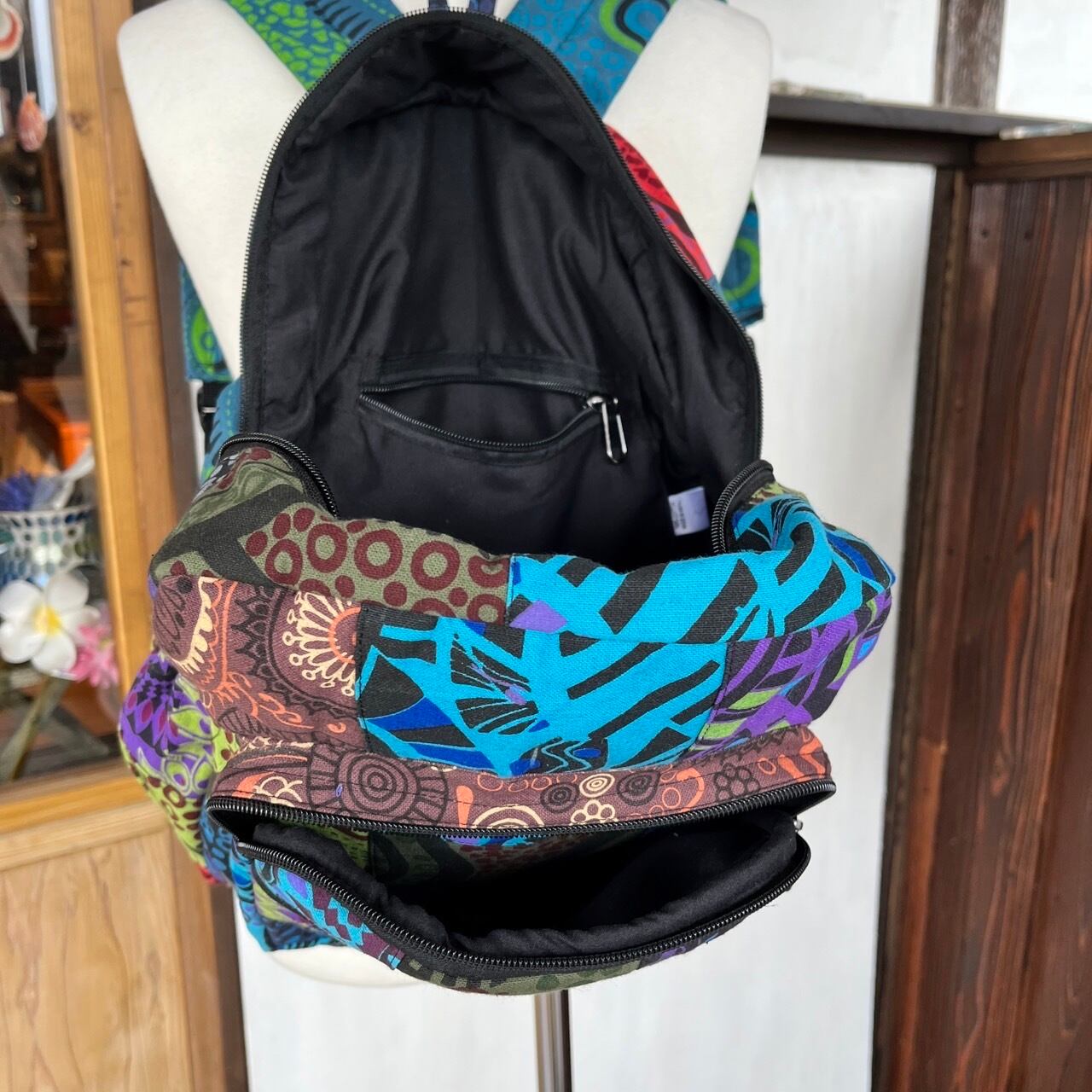 パッチワーク大容量リュック | アジアン雑貨ルチュ 