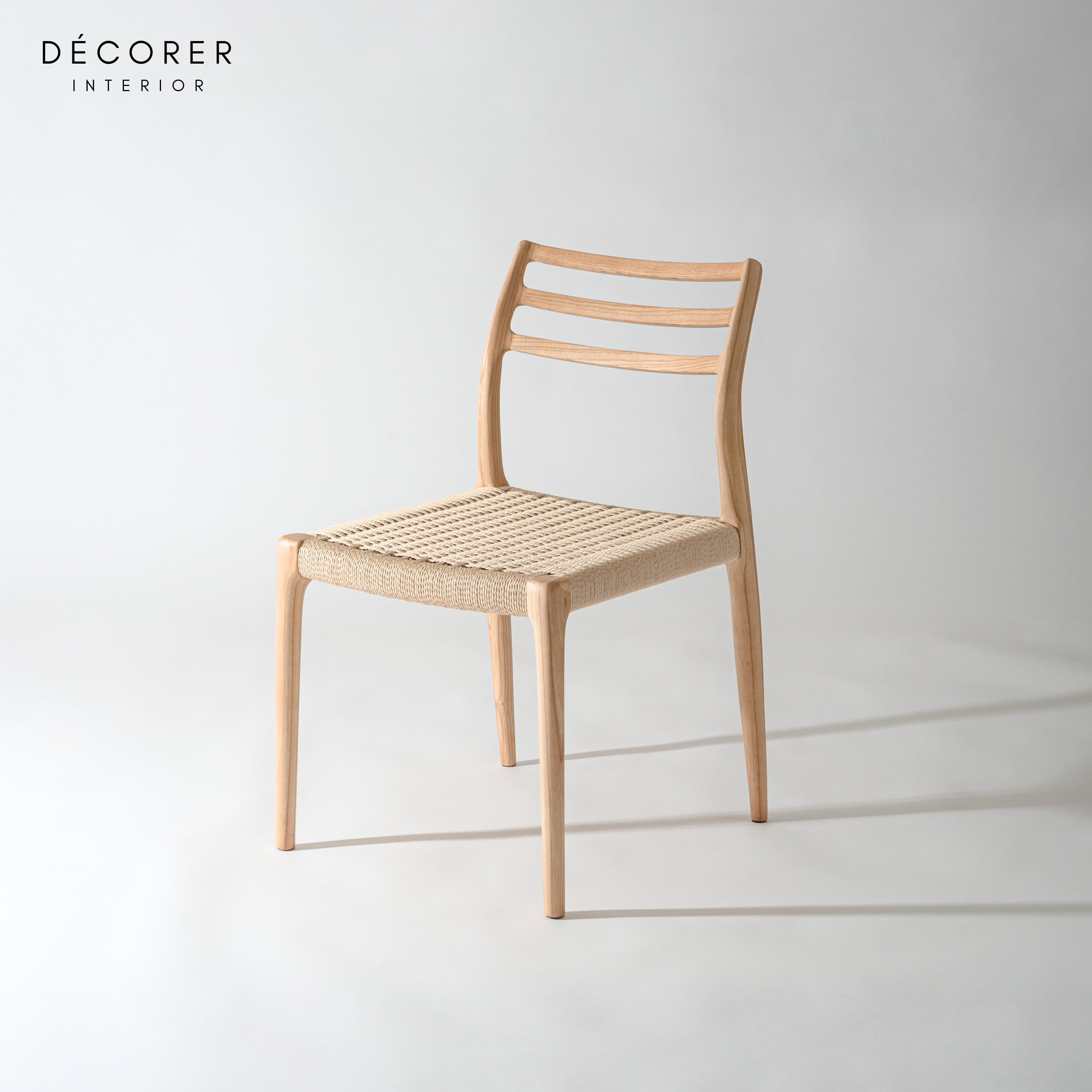Paper cord chair No.67 / ペーパーコードチェア 【1脚入 : 2色】 オーク 北欧 スタイル 木製 無垢 おしゃれ ジャパンディ ナチュラル モダン 手編み 椅子 デスク リビング オフィス チェア ダイニングチェア 【送料込み】