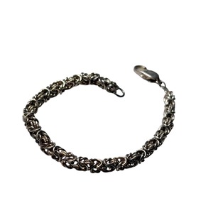 vintage silver Byzantine chain bracelet