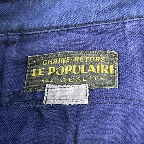 50-60s Le Populaire フレンチワーク ブルー パンツ W33 詳細写真3
