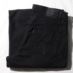 34×30 USA シルバータブ BAGGY 97年 後染めブラック デニムパンツ 