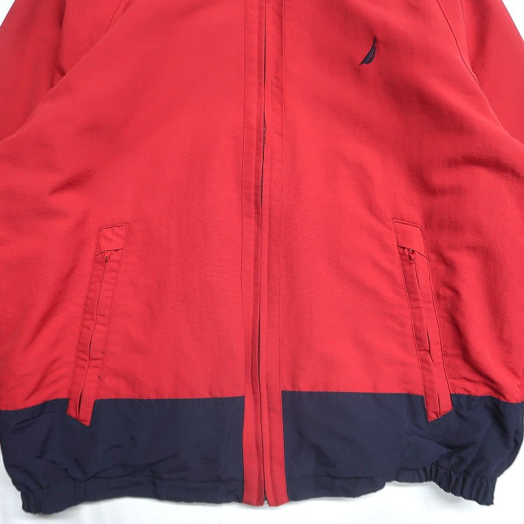 古着 ノーティカ NAUTICA リバーシブル ナイロンジャケット フリース