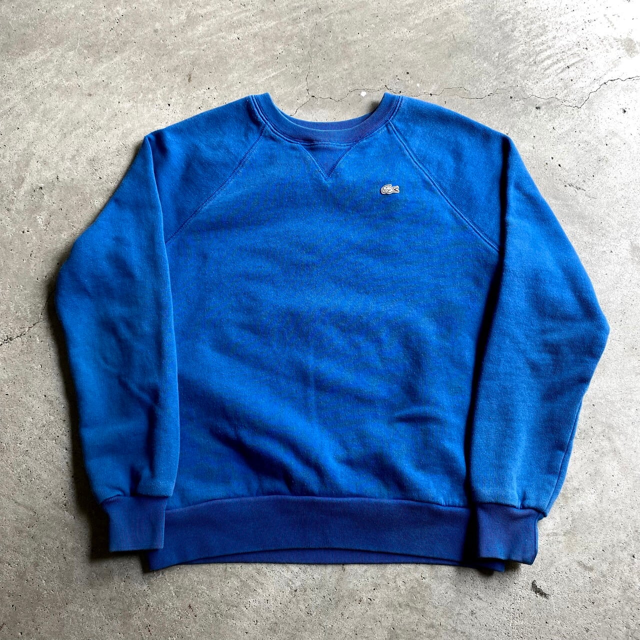 Lacoste ラコステ ワンポイント ロゴ 刺繍 スウェット トレーナー ブルー 青 レディースs相当 古着 ボーイズl スウェット Al2109 Cave 古着屋 公式 古着通販サイト