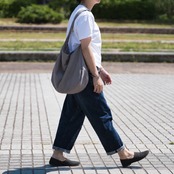 Cotton Hobo bag グレー