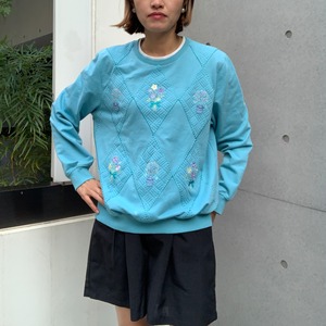 ALFRED DUNNER FLOWER SWEAT PULLOVER