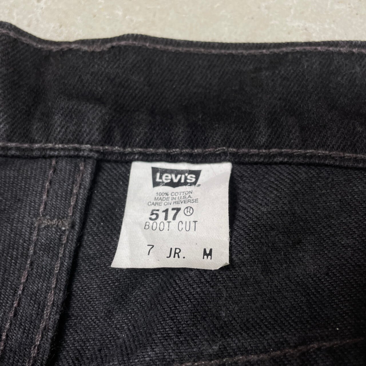 90年代 USA製 Levi's リーバイス 517 後染め ブラックデニムパンツ ...