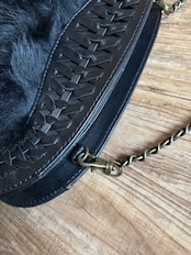 mode black raccoon fur bag-5063-11