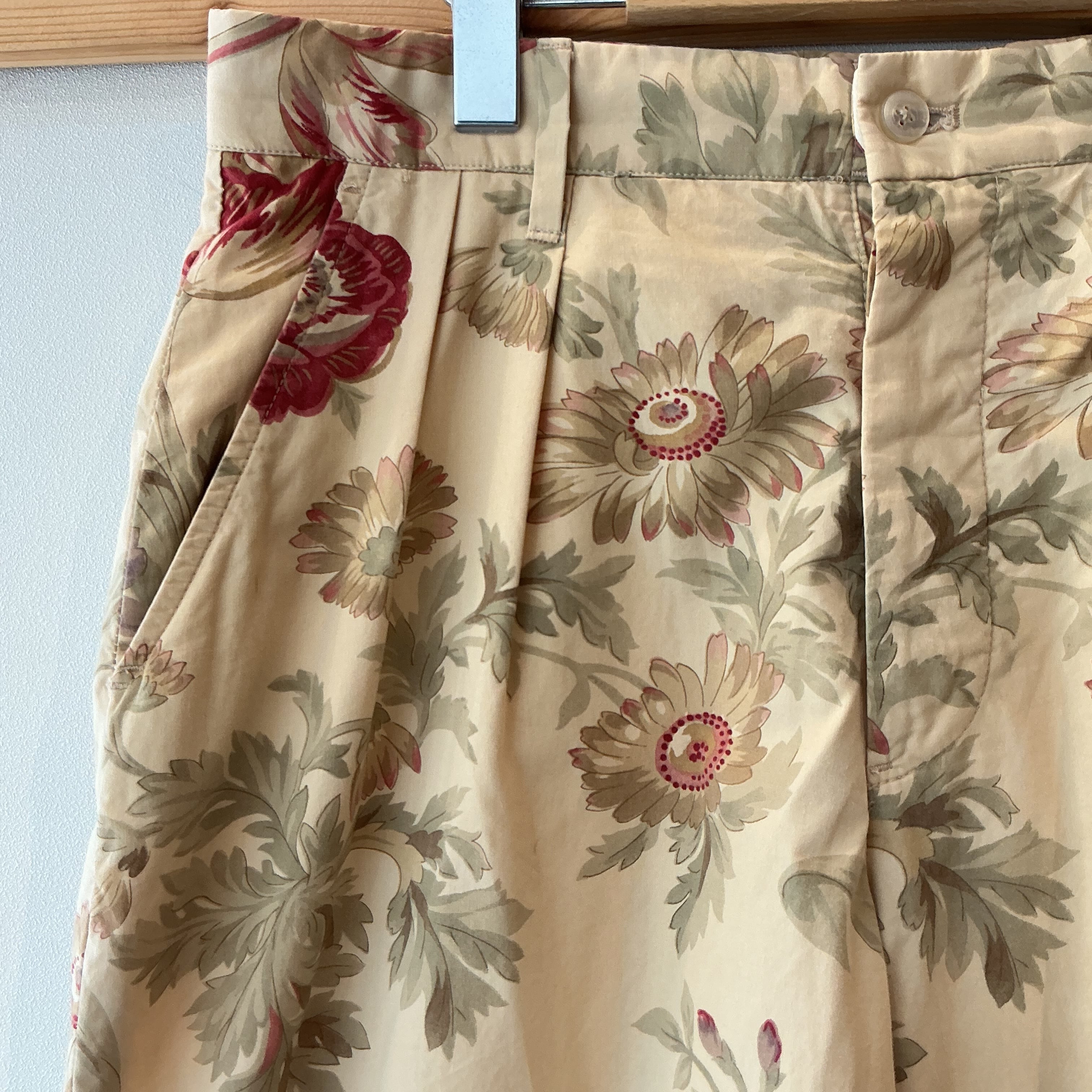 Remodel】00's Polo Ralph Lauren 花柄 ショートパンツ ベージュ