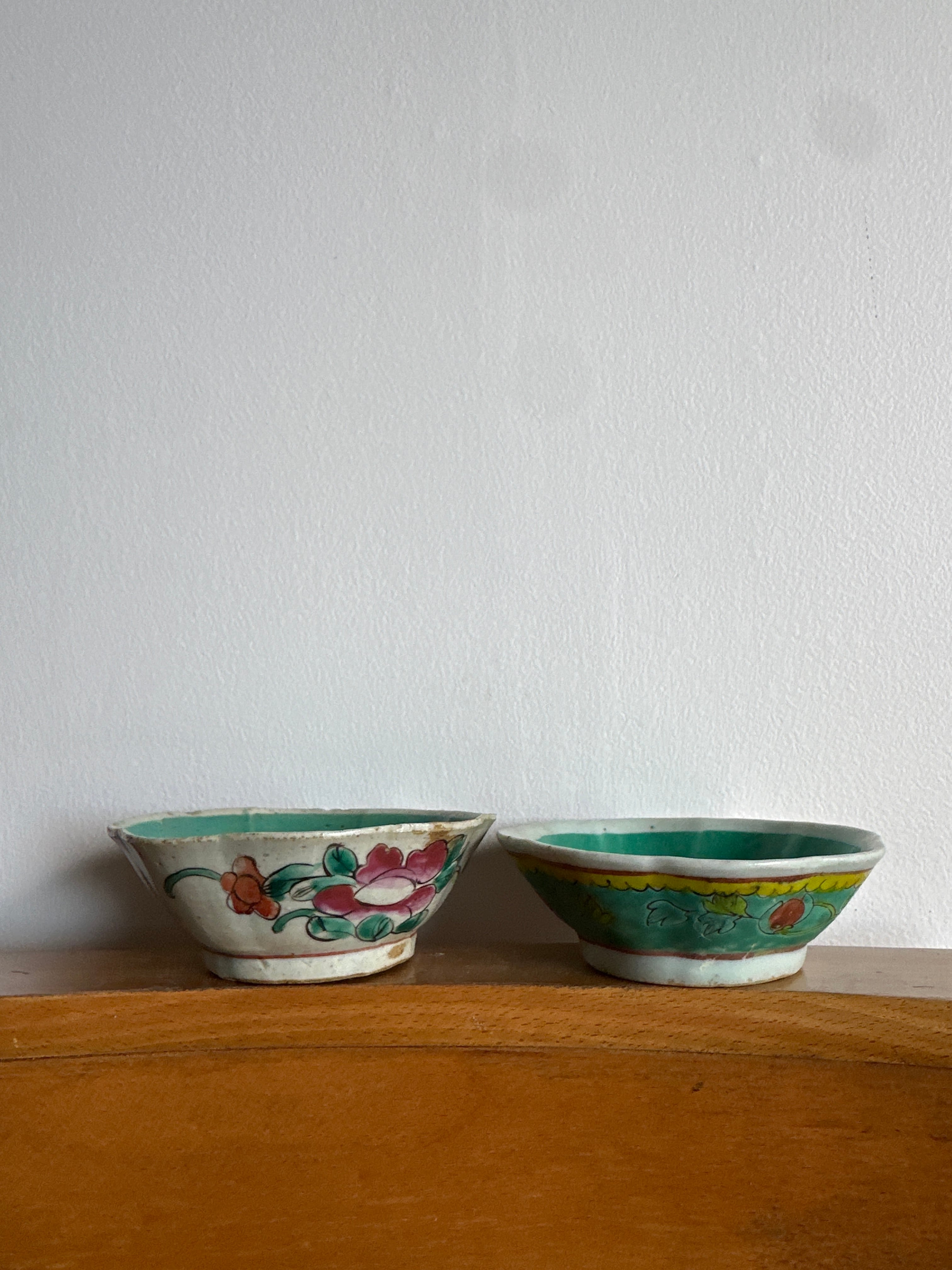 OLD CHINA 小皿 陶器フリルボウル