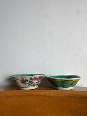 OLD CHINA 小皿 陶器フリルボウル