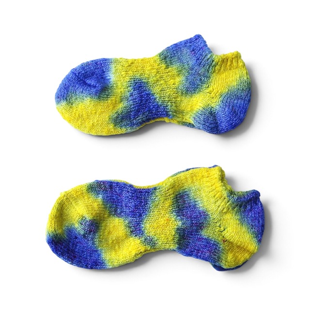 TIE DYE HEMP COTTON ANKLE SOCKS / タイダイ ヘンプコットン アンクルソックス 23-25cm/25-27cm 《Yellow》