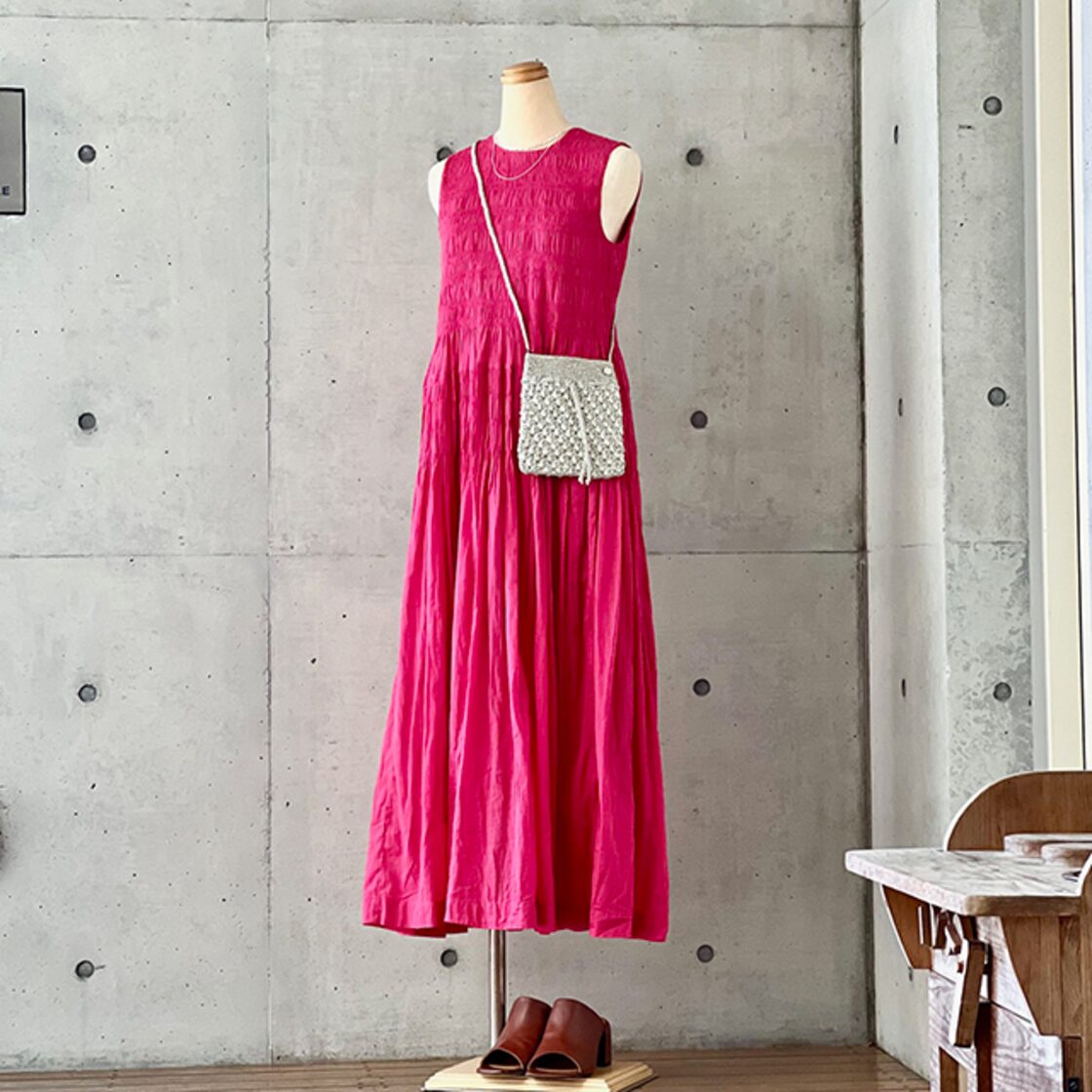 ne Quittez pas】 COTTON VOILE SHIRRING SLEEVELESS DRESS | Pay ID