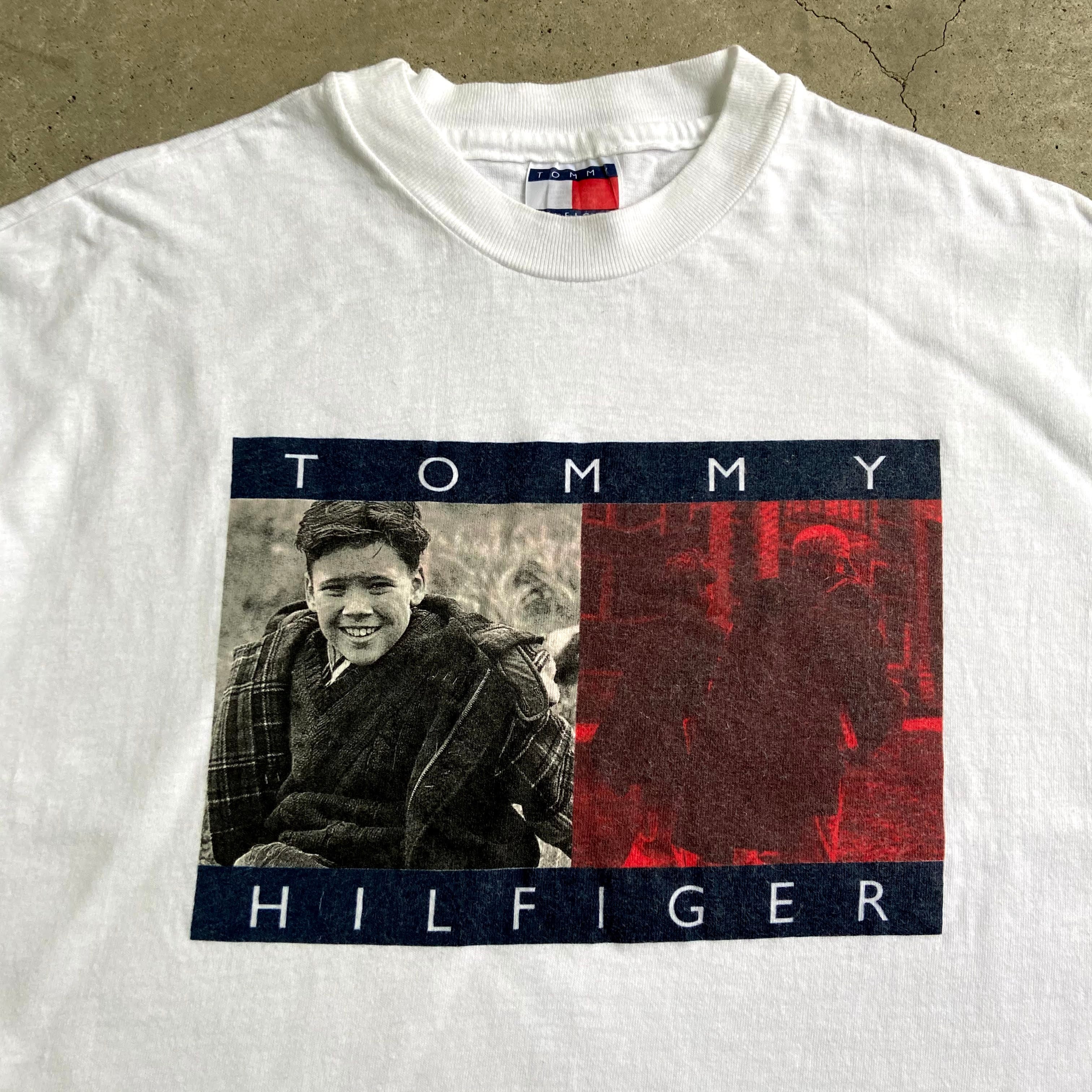 90年代 USA製 TOMMY HILFIGER トミーヒルフィガー ビッグフラッグロゴ 
