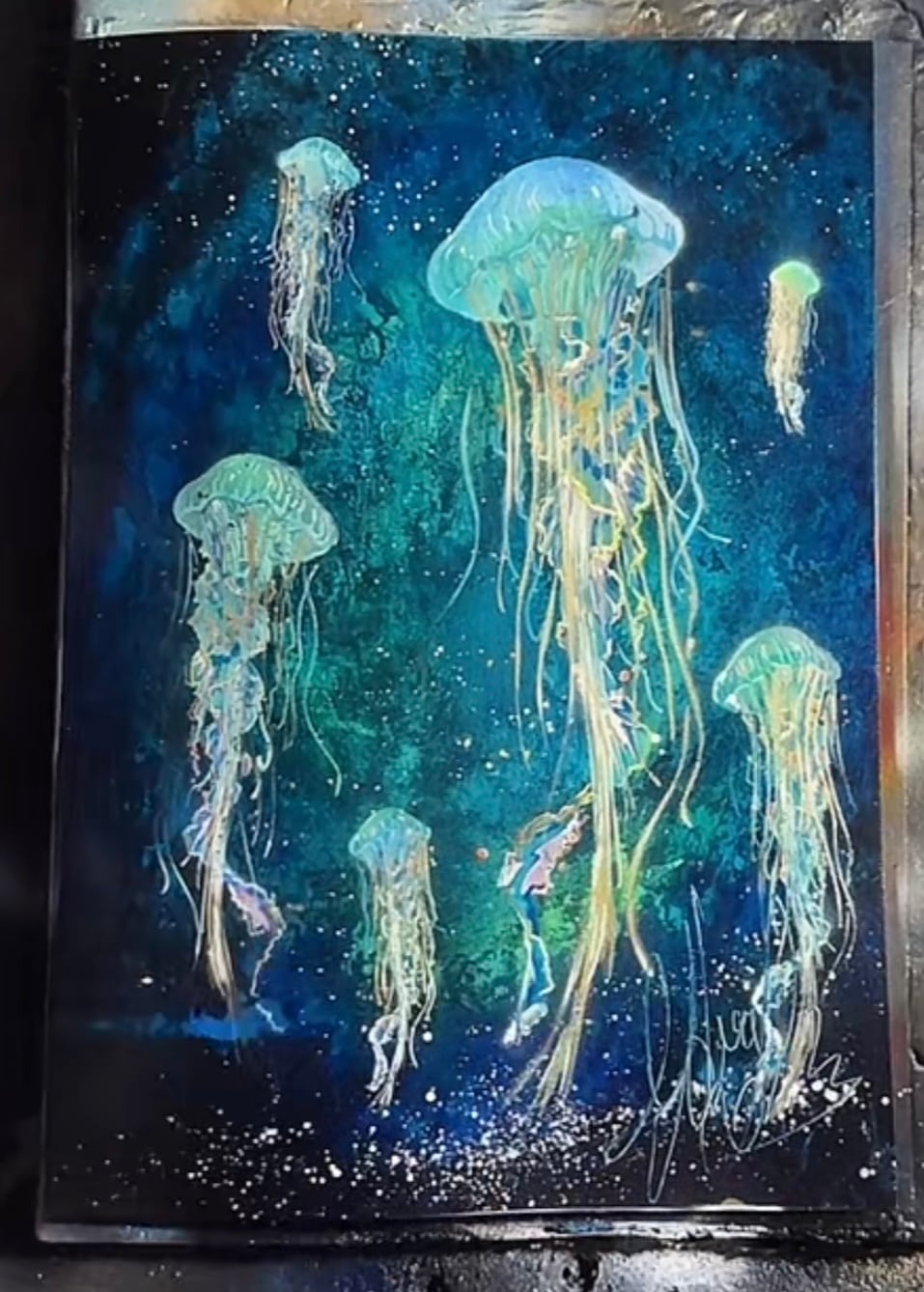 スプレーアートエデン　クラゲ　原画紙B4サイズ スプレーアートエデン クラゲ 原画紙B4サイズ