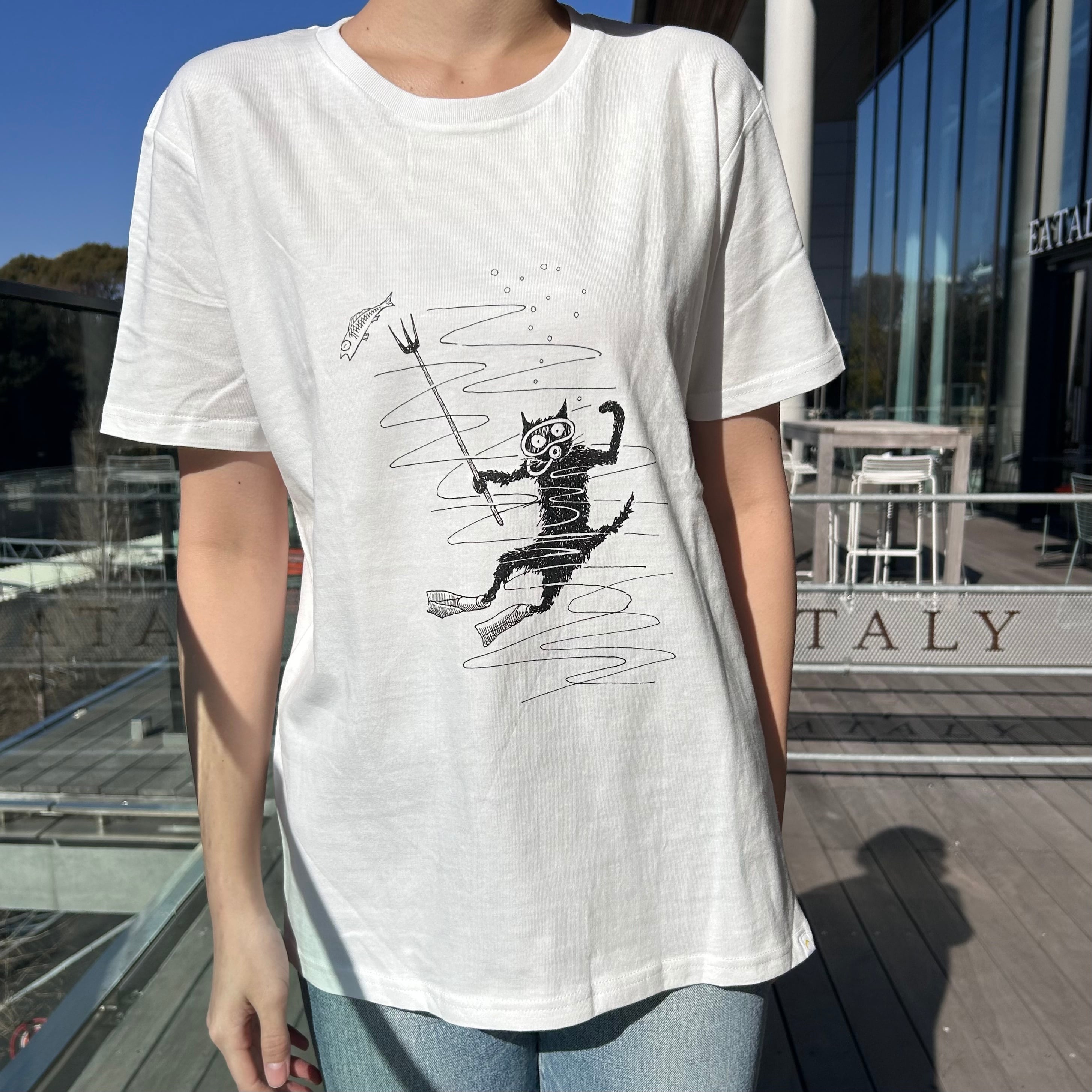 ゴマくんダイビングTシャツ | ねこしゅうかい