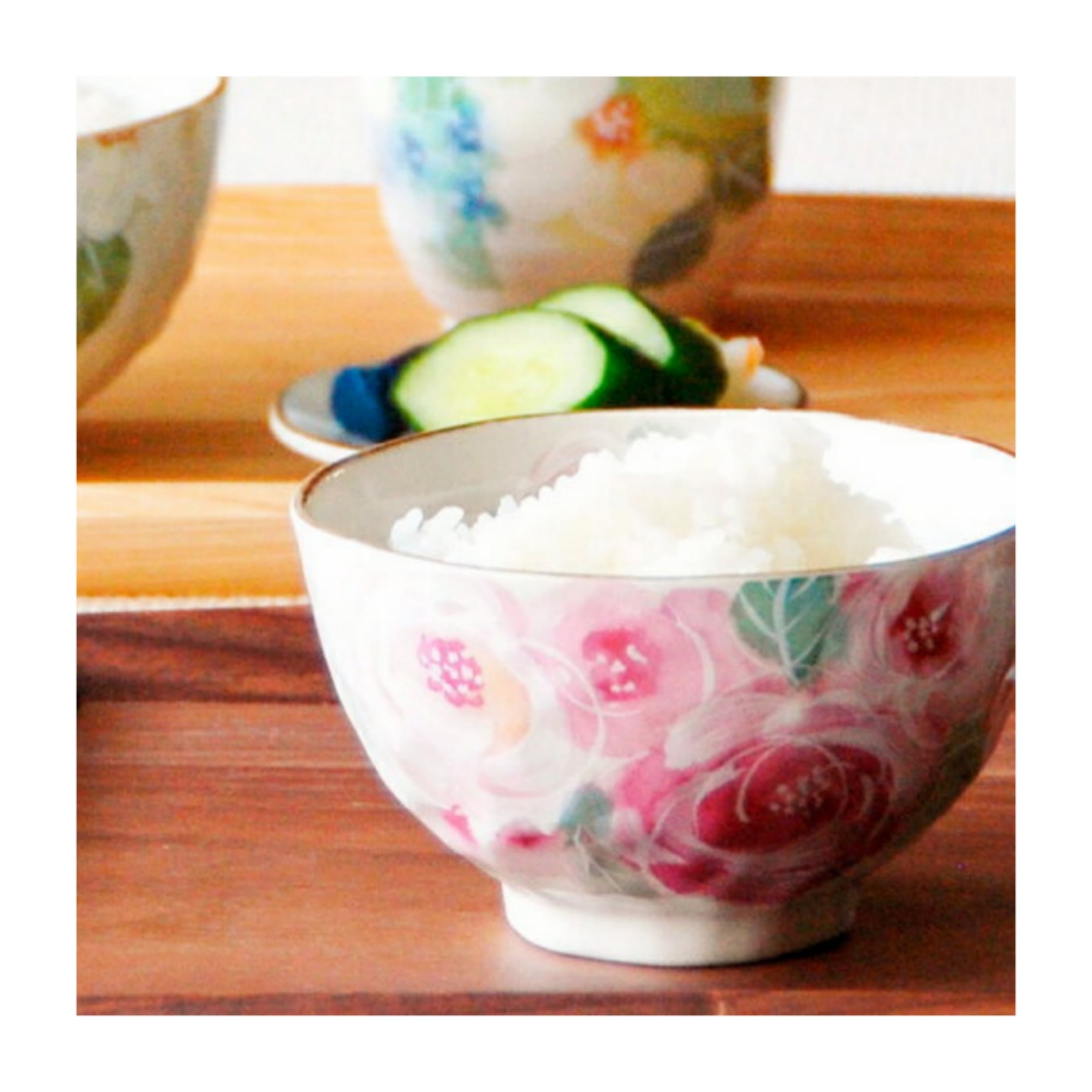 美濃焼陶器 お茶碗 花言葉桃色 【和雑貨屋 小物小町】 | 和雑貨屋