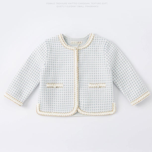 【70-140cm】Dave & Bellaパイピングチェックジャケット【050426】