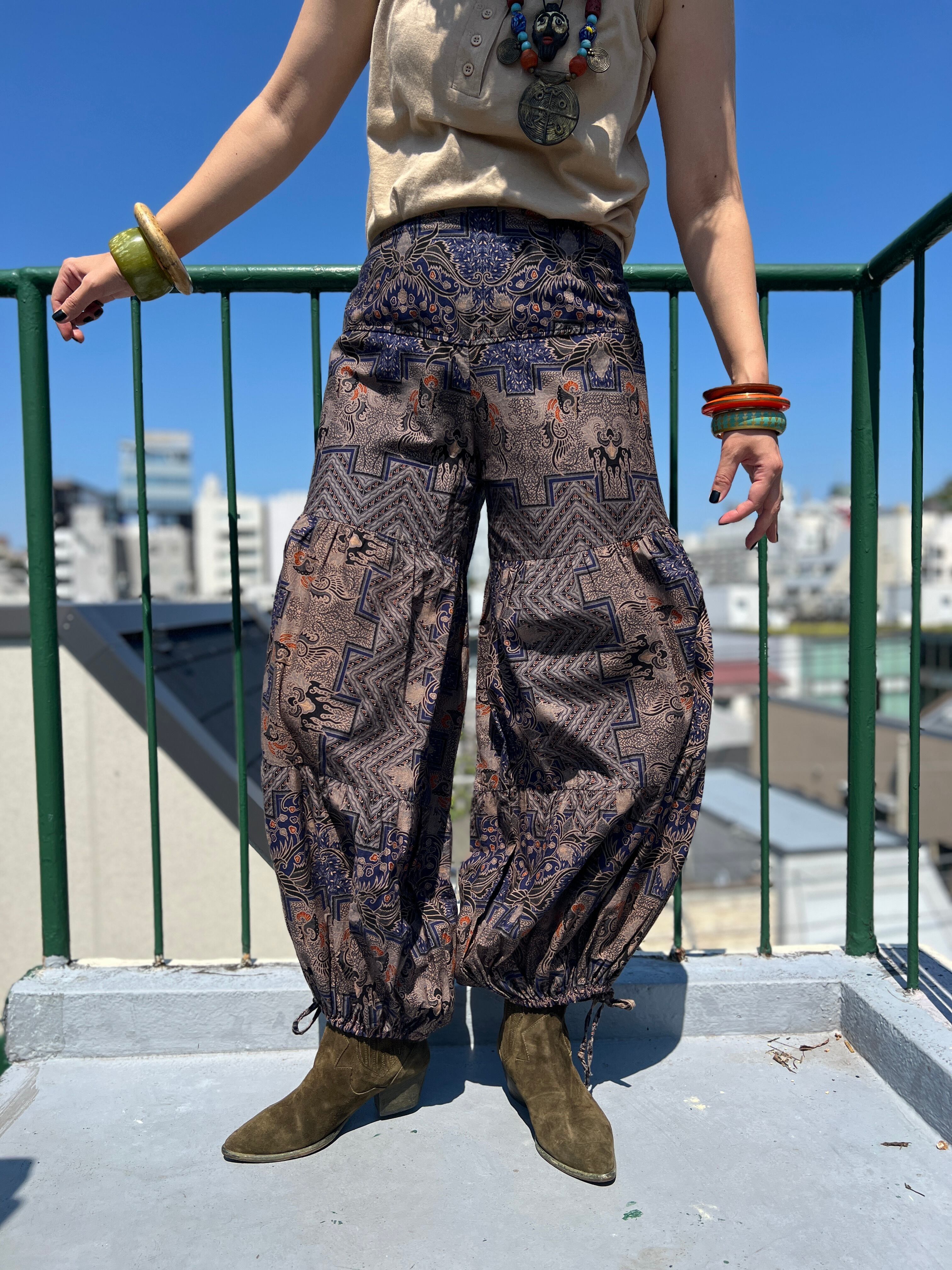 Vintage design cotton pants
