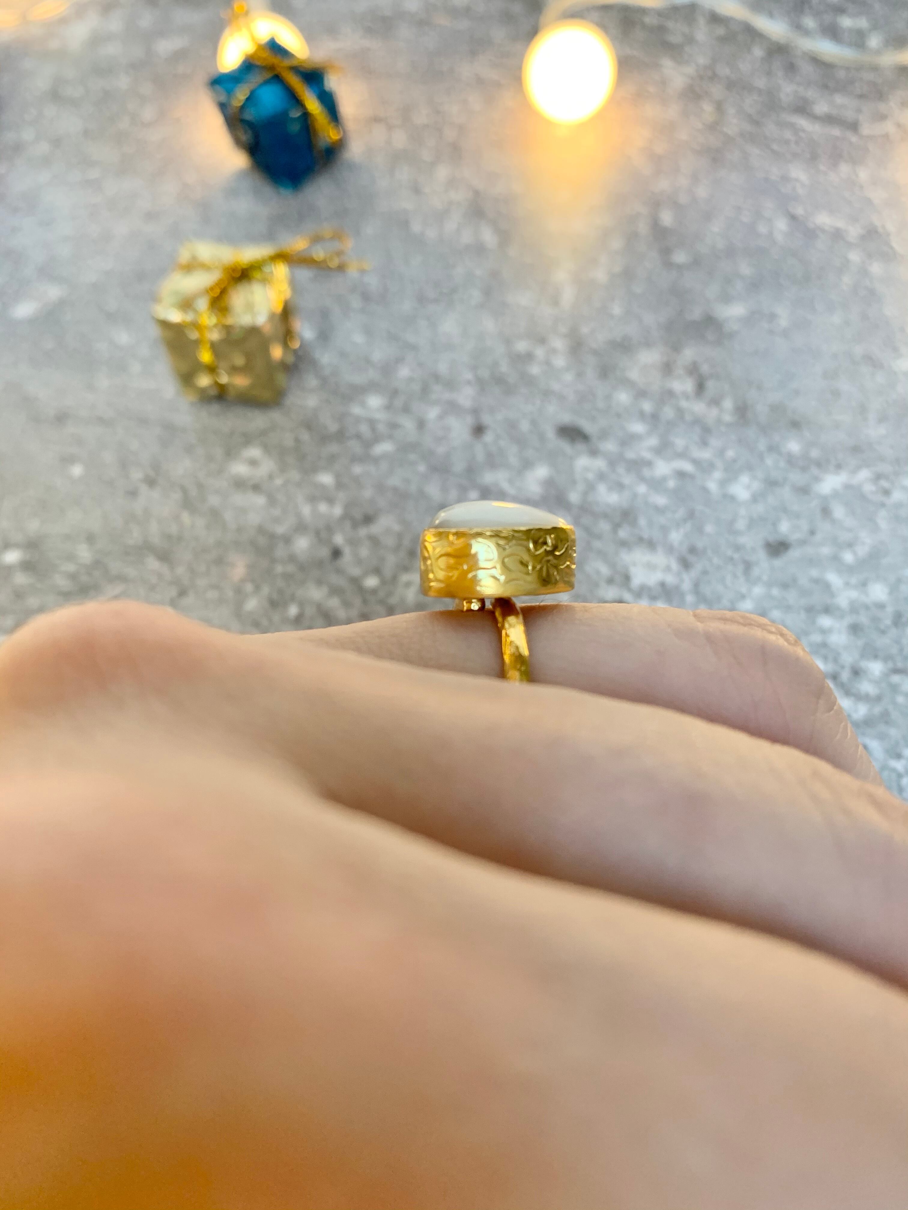 トルコ天然石リング2R