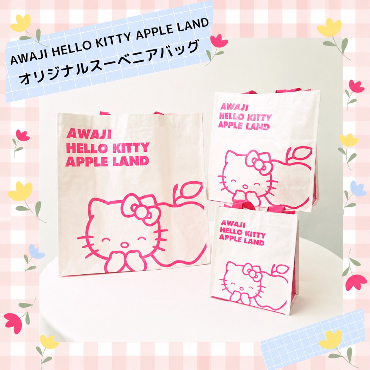 【HELLO KITTY APPLE LAND】スーベニアバッグ　Sサイズ