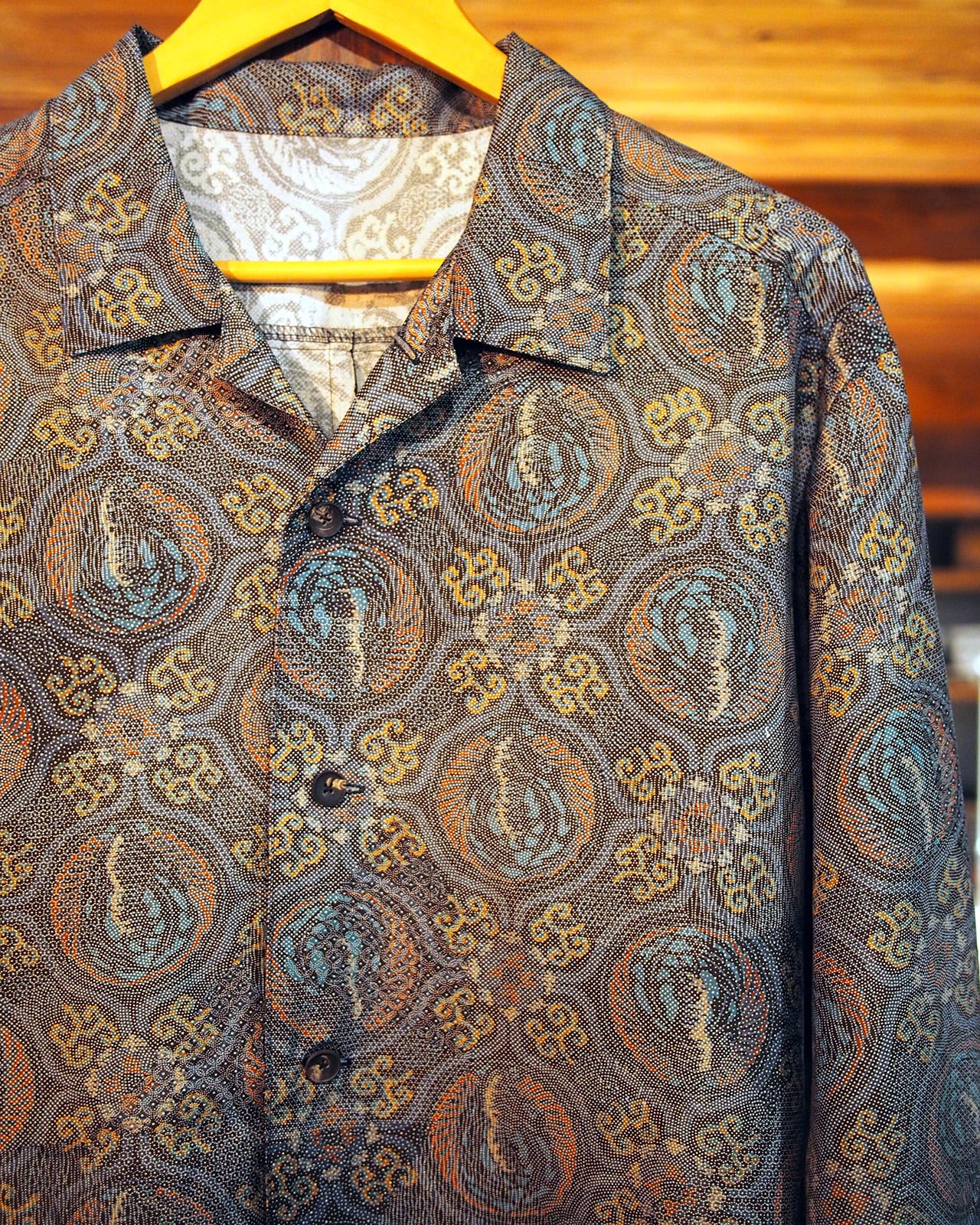 No.1872 VINTAGE ヴィンテージ 古着 総柄シャツ オープンカラー Paisley open collar shirt / オープンカラーシャツ 和柄シャツ