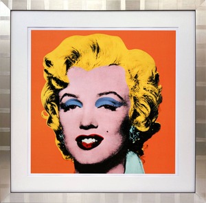 アンディ・ウォーホル「マリリン・モンロー(ショットオレンジ)1964」展示用フック付大型サイズジークレ ポップアート 絵画 Andy Warhol