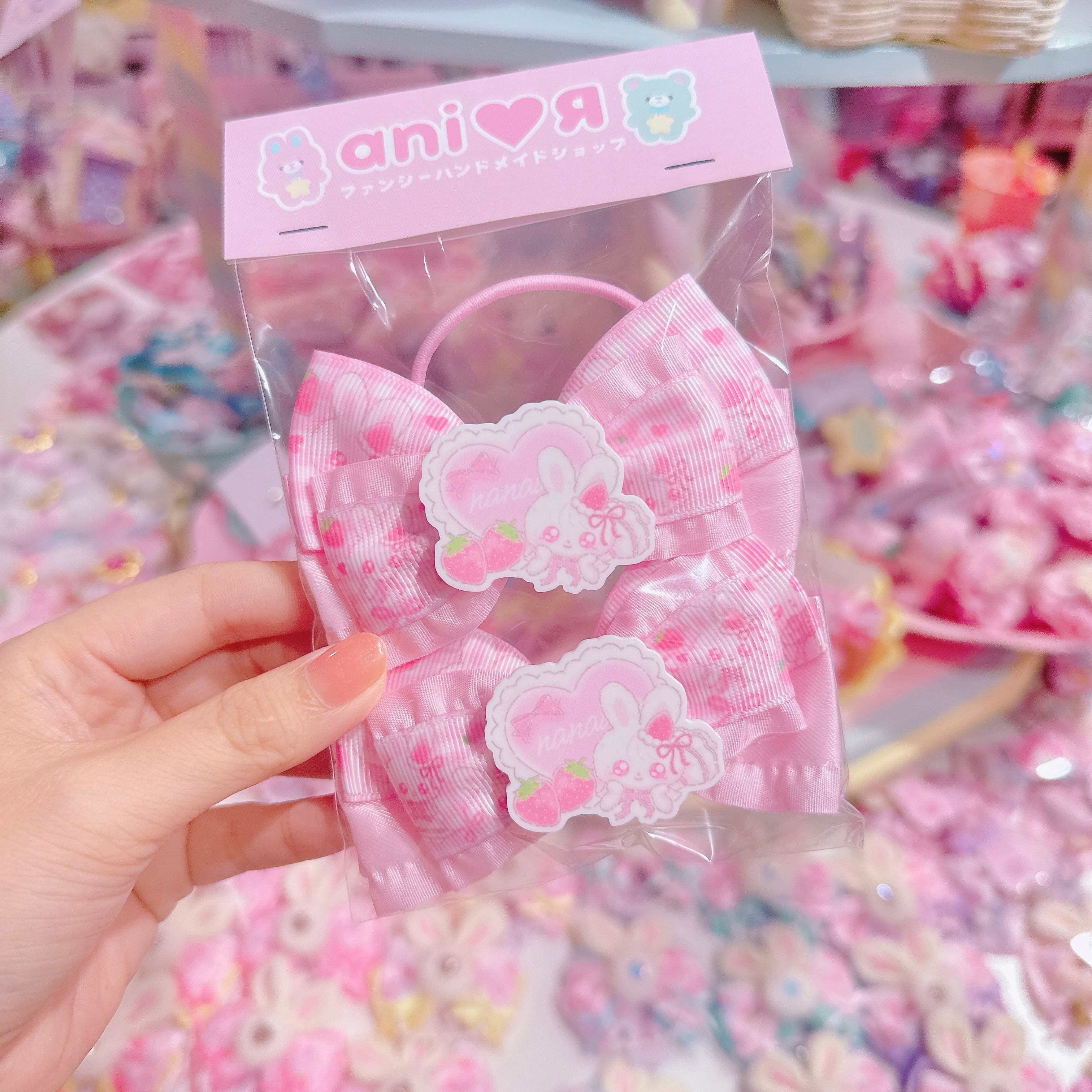 【R7】41-19リボンツインヘアゴム