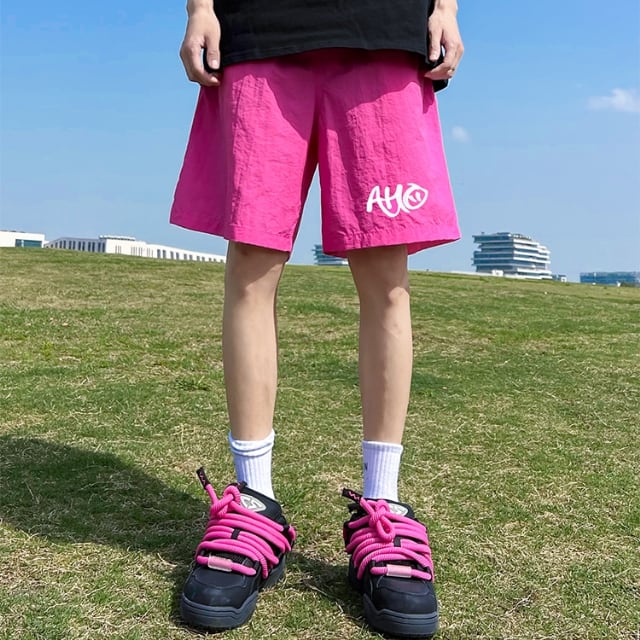 予約販売】ハーフパンツ メンズ ストリート 派手 蛍光 ネオン ダンス