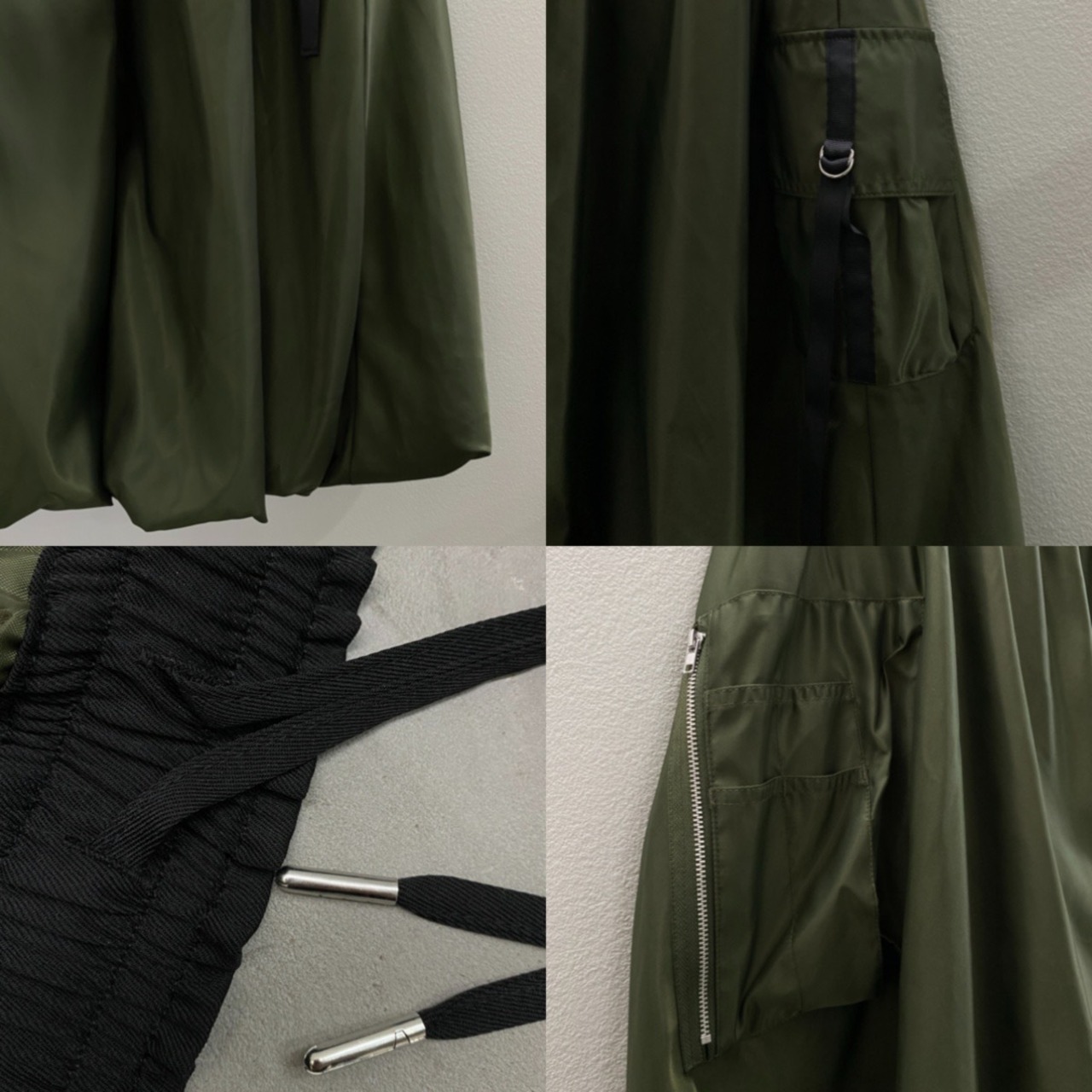 ボリュームバルーンナイロンSK/カーキ