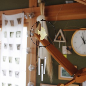 Capiz bird wind chime