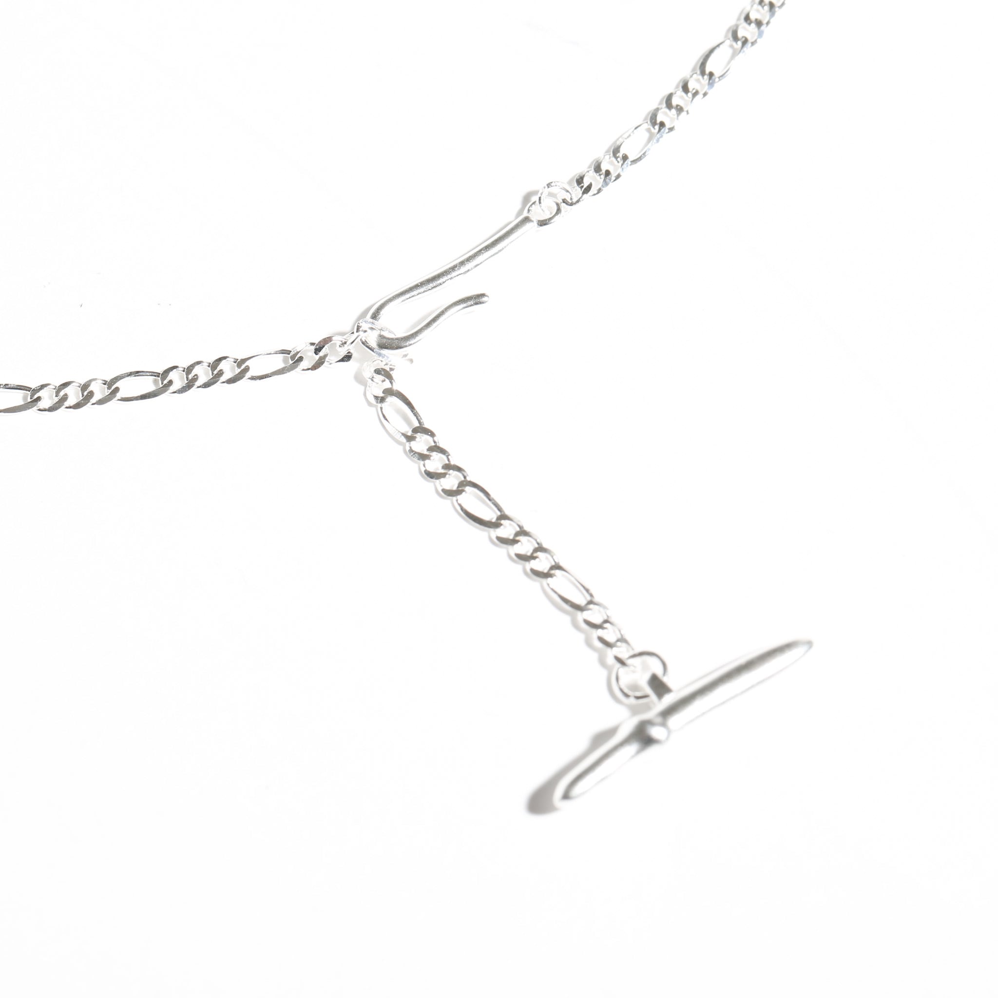 s925 Figaro Hook Necklace | Lncs