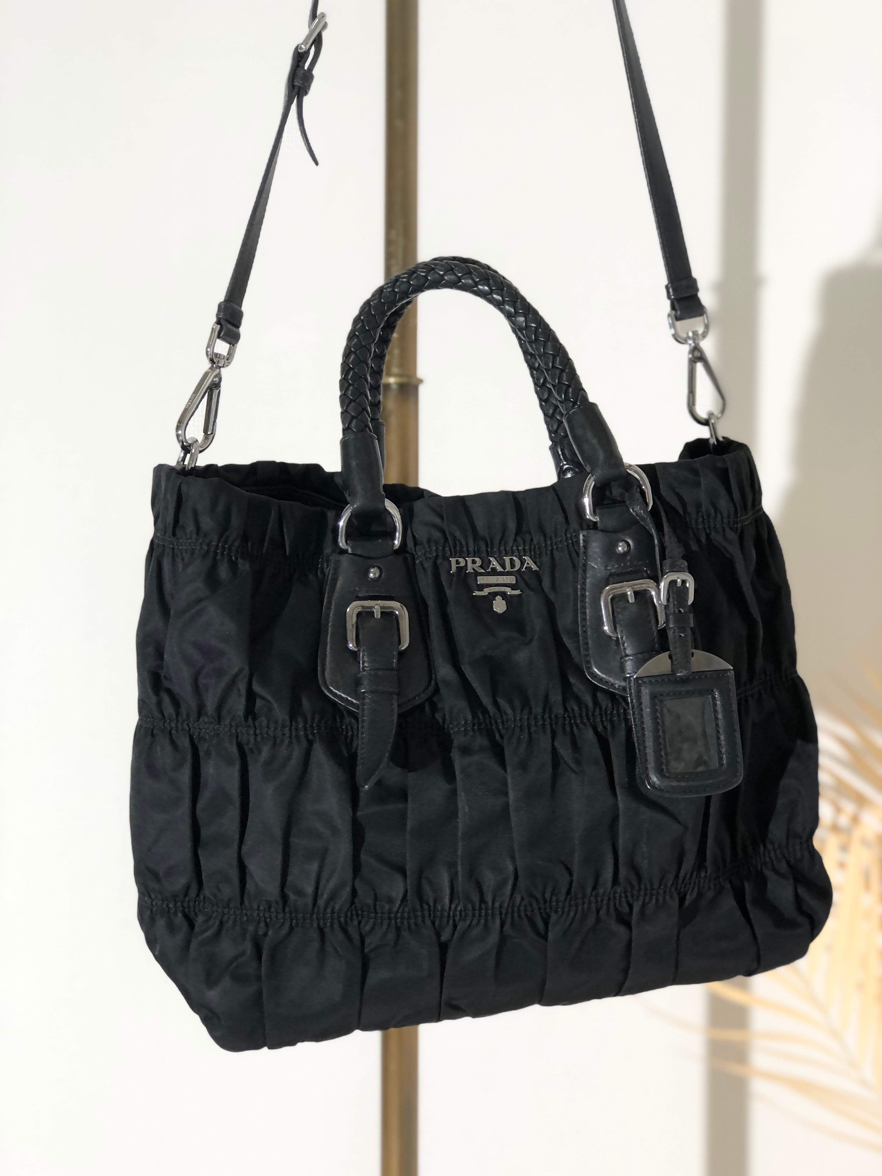 PRADA)プラダ ハンドバッグ Nylon Leather